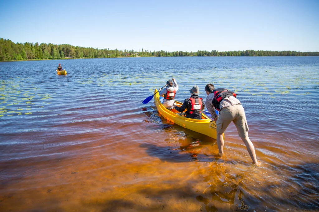 Canoeing with professional guides