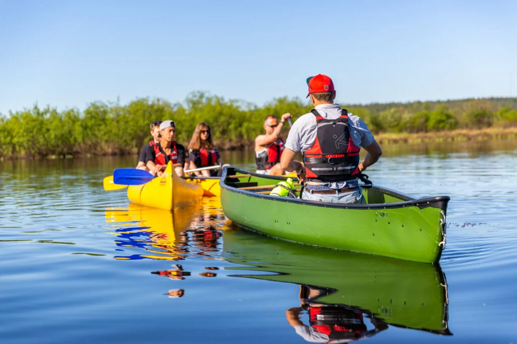 Canoeing with professional guides