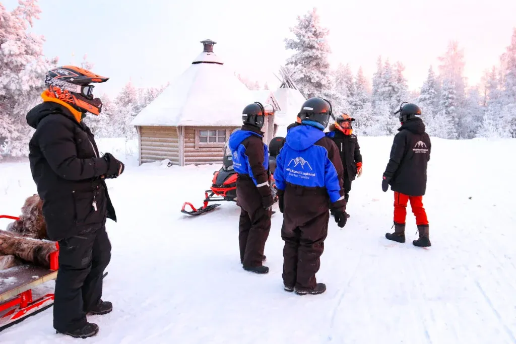Family Sledge Snowmobile Ride