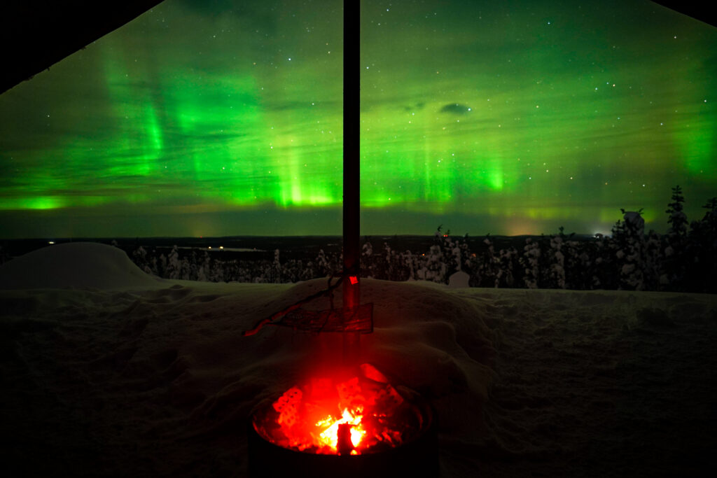 Snowshoeing Adventure under the Northern Lights