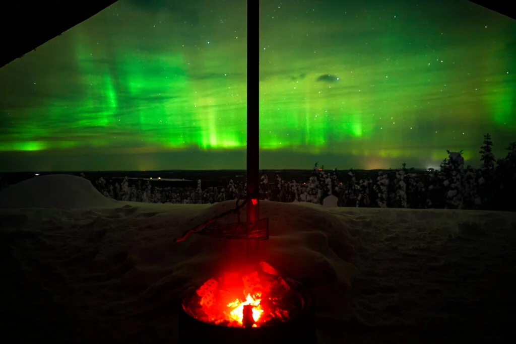 Snowshoeing Adventure under the Northern Lights