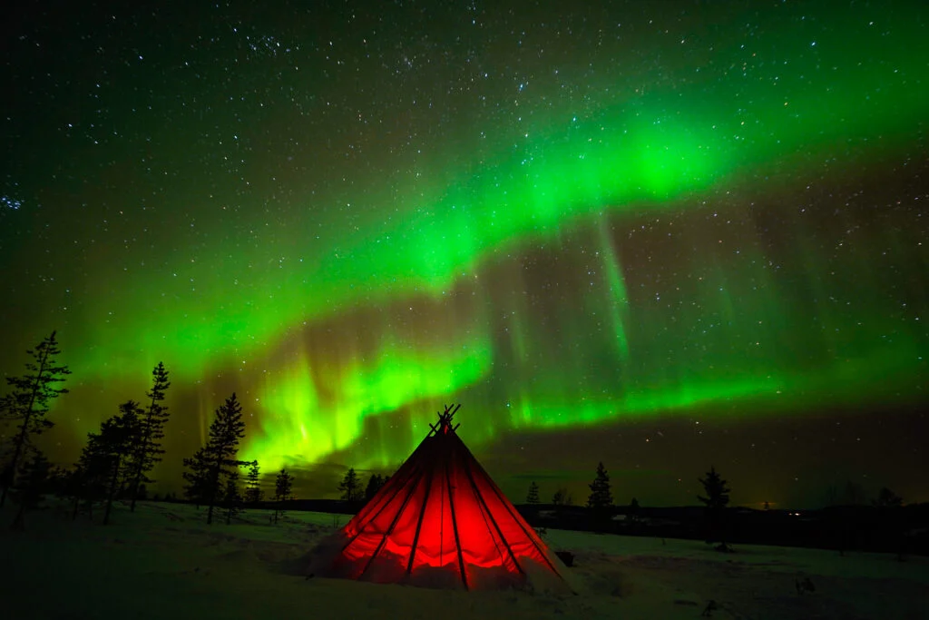 Private tipi in the wilderness