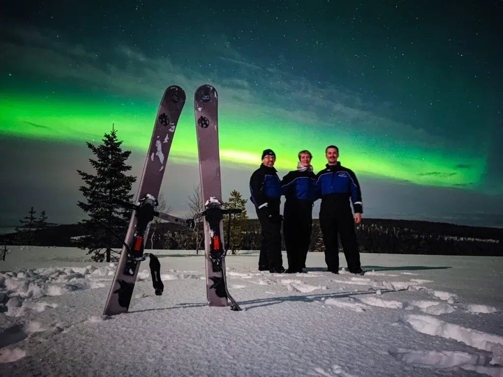 Ski Trekking under the Northern Lights in Lapland