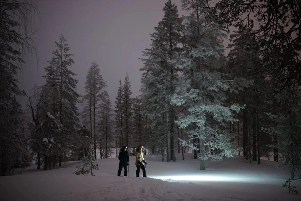 Night Ski Trekking adventure in Lapland