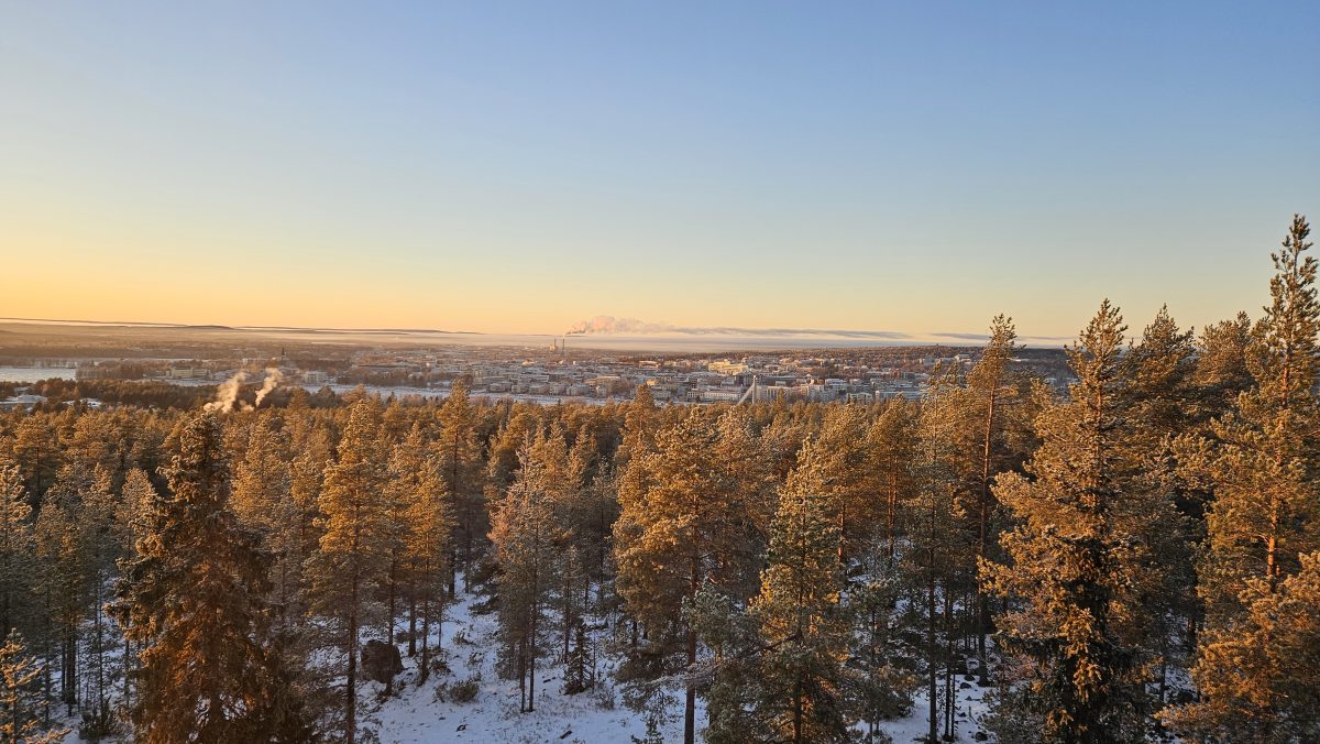 Beautiful view of the city of Rovaniemi