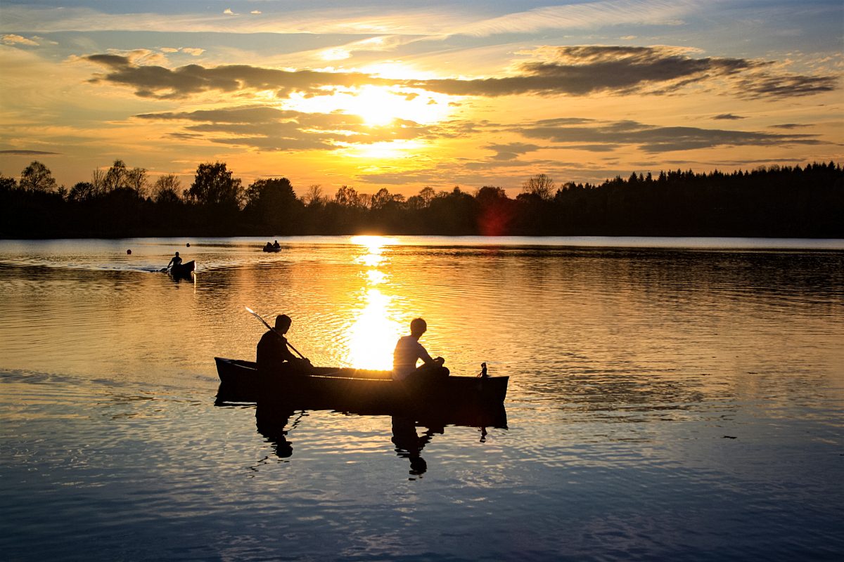 Canoeing under the Midnight Sun