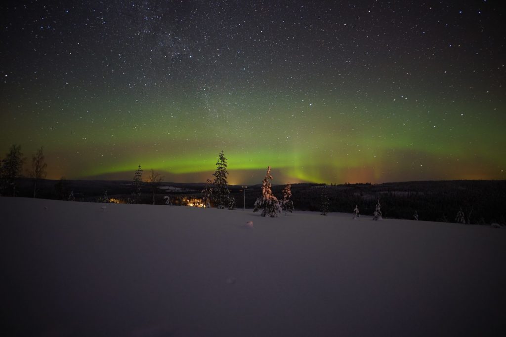 sky full of polar lights