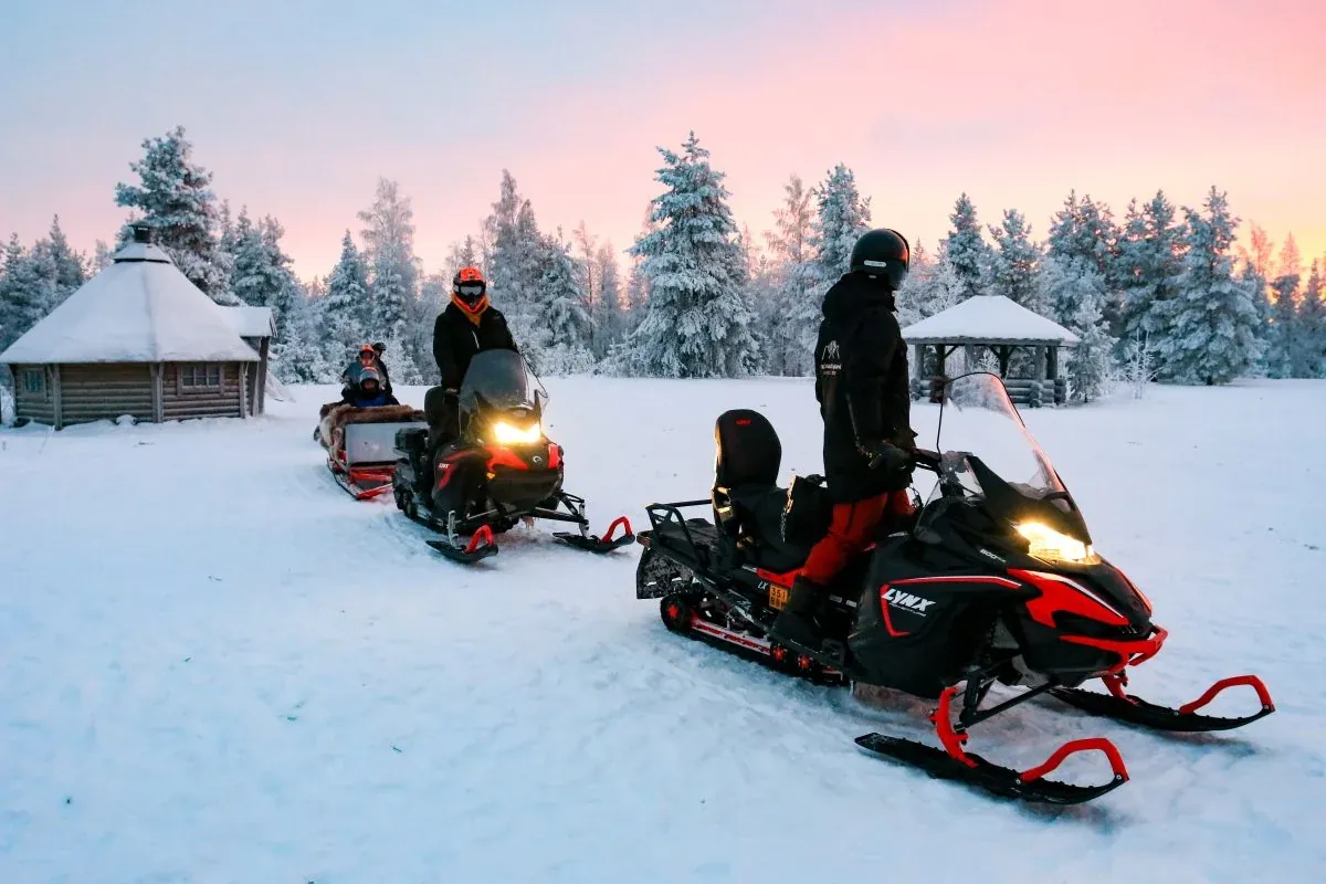 Northern Lights Sledge Snowmobile Ride
