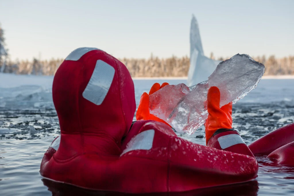 Arctic ice floating from Levi