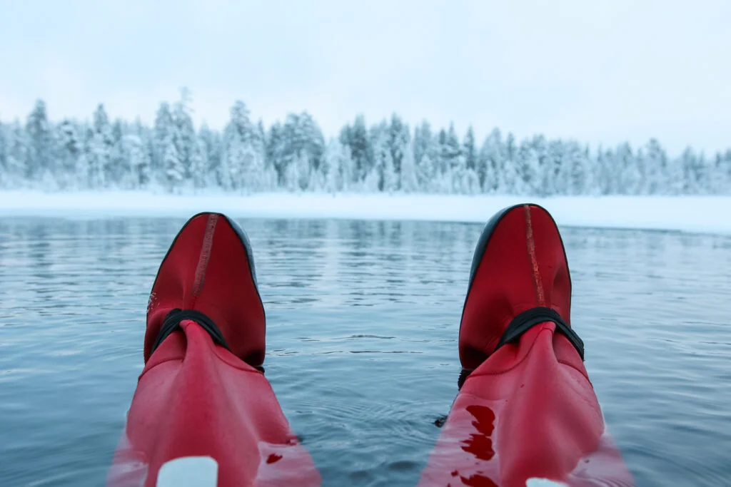 Arctic ice floating from Levi