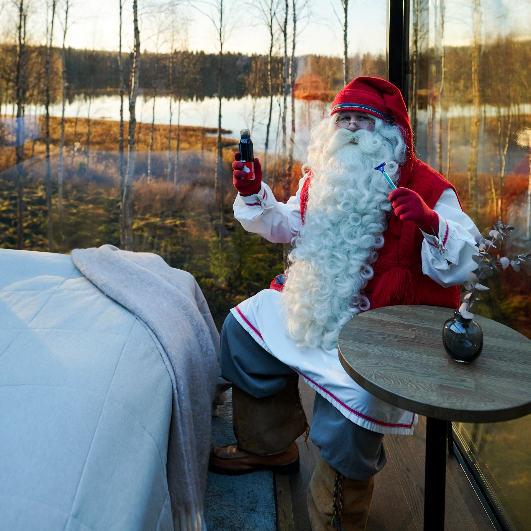 Movember campaign with Santa Claus